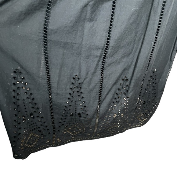 MATILDA JANE GOOD HART Black Sundial Woven Eyelet Midi Dress, XL - Picture 6 of 10